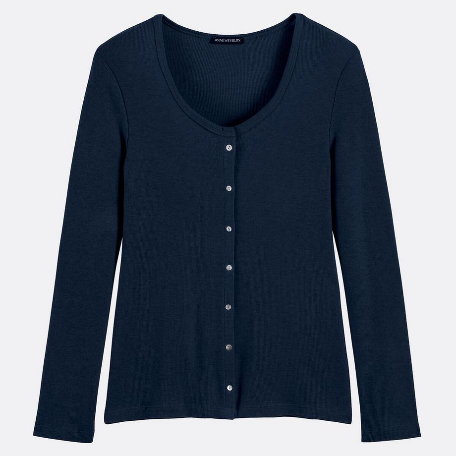 La Redoute Collections T-Shirt in Cardigan-Form  