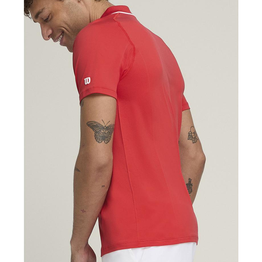 Wilson  Team Seamless Crew Homme Rouge 