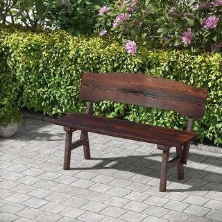 Northix Banc de jardin résistant aux intempéries avec dossier pouvant supporter jusqu'à 325 kg. Banquette de parc 120 x 51 x 78 cm.  