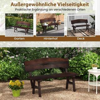 Northix Banc de jardin résistant aux intempéries avec dossier pouvant supporter jusqu'à 325 kg. Banquette de parc 120 x 51 x 78 cm.  