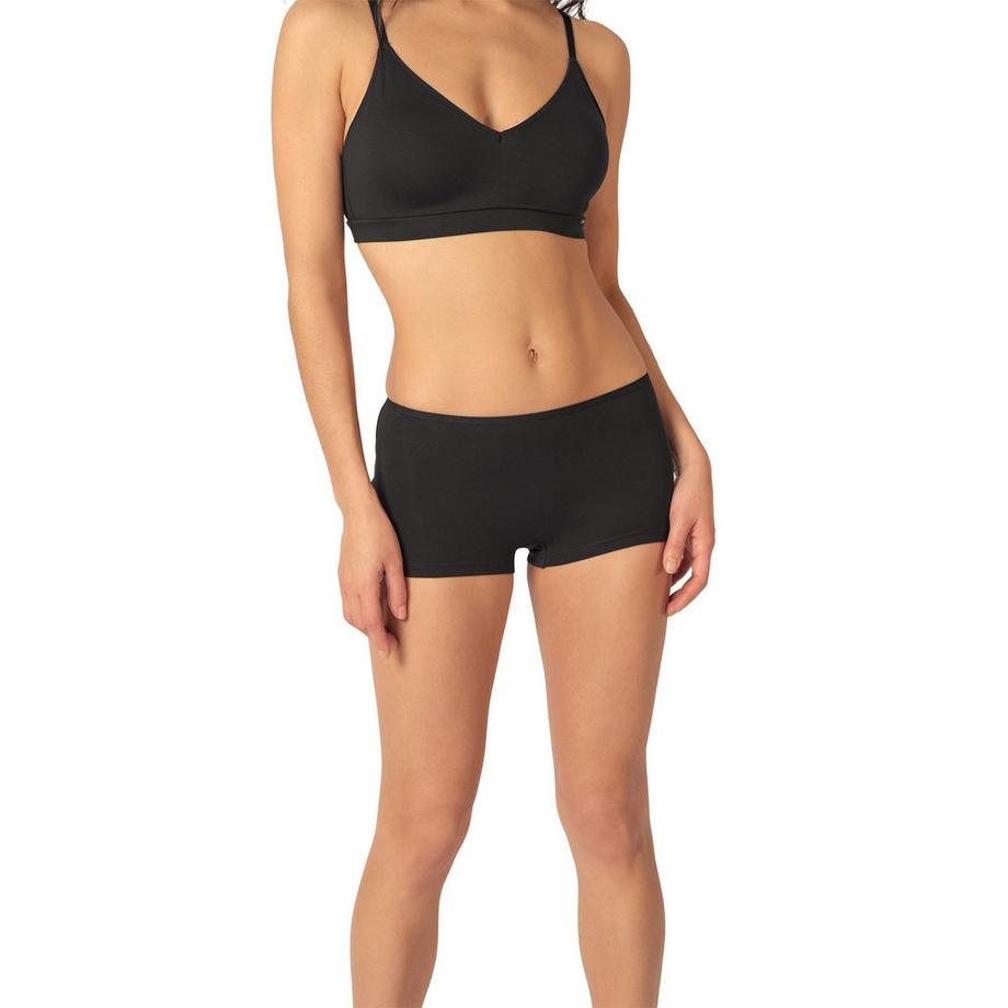 Skiny Bequem sitzende Baumwolle Stretch Boy Leg Shorts 4er Pack  