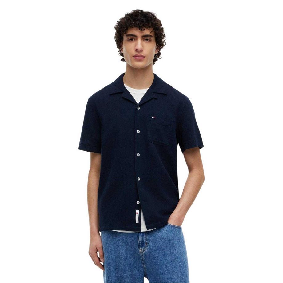 TOMMY JEANS Camicia Maniche Corte in Lino  