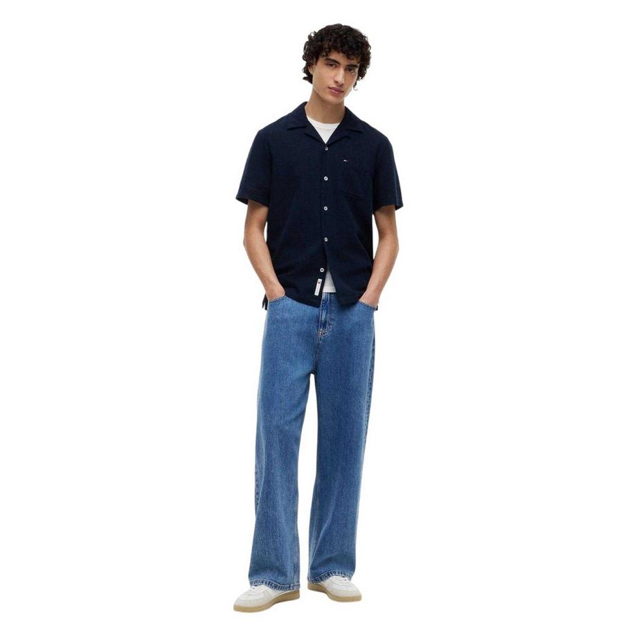 TOMMY JEANS Camicia Maniche Corte in Lino  