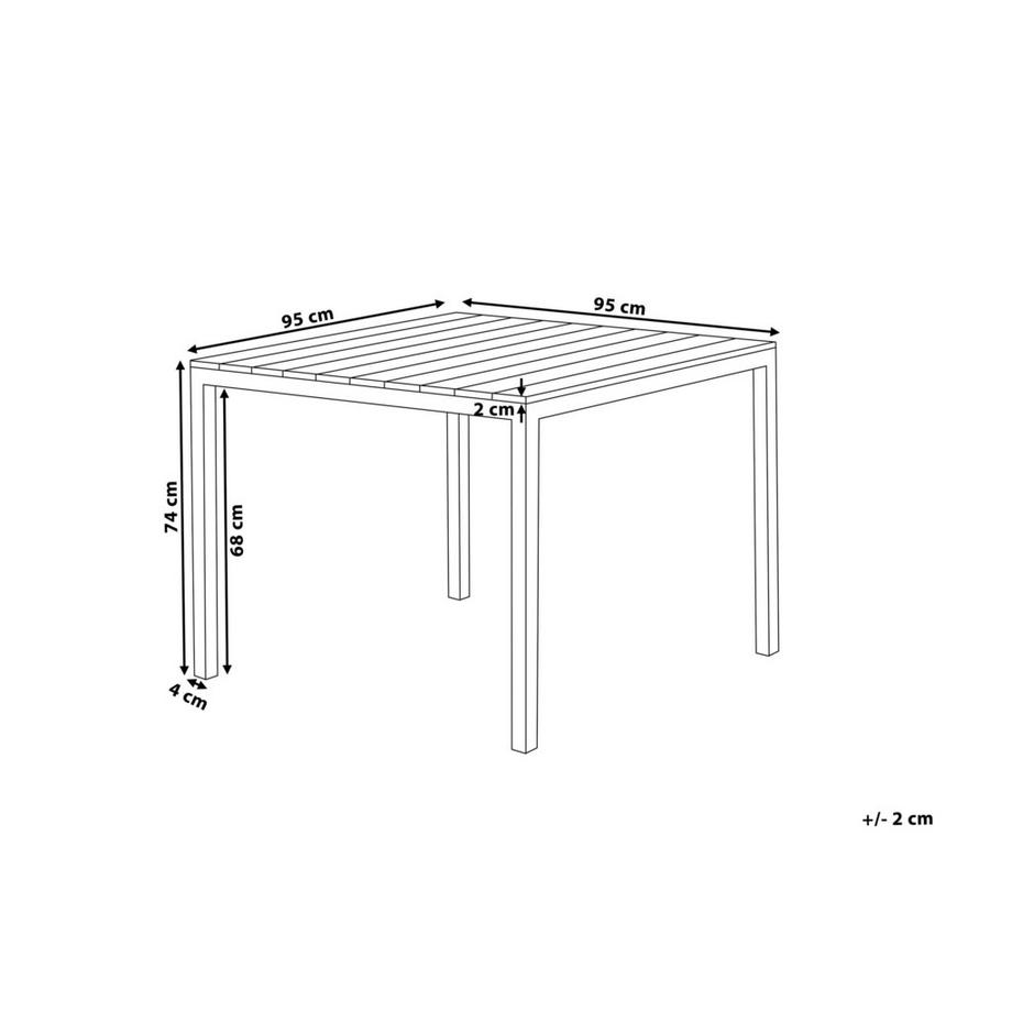 Beliani Tavolo da pranzo da giardino en Legno plastico Moderno PRATO  
