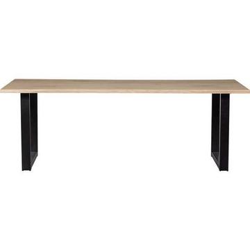 Table à manger Tablo chêne FSC avec bord d'arbre 199x90 pied en U