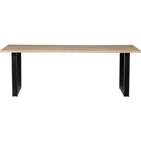 mutoni Tavolo da pranzo Tablo rovere FSC con bordo albero 199x90 piede a U  