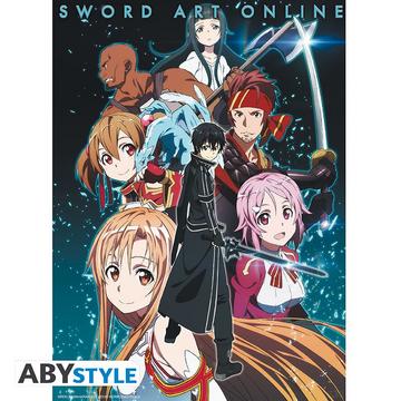 Poster - � plat - Sword Art Online - Groupe