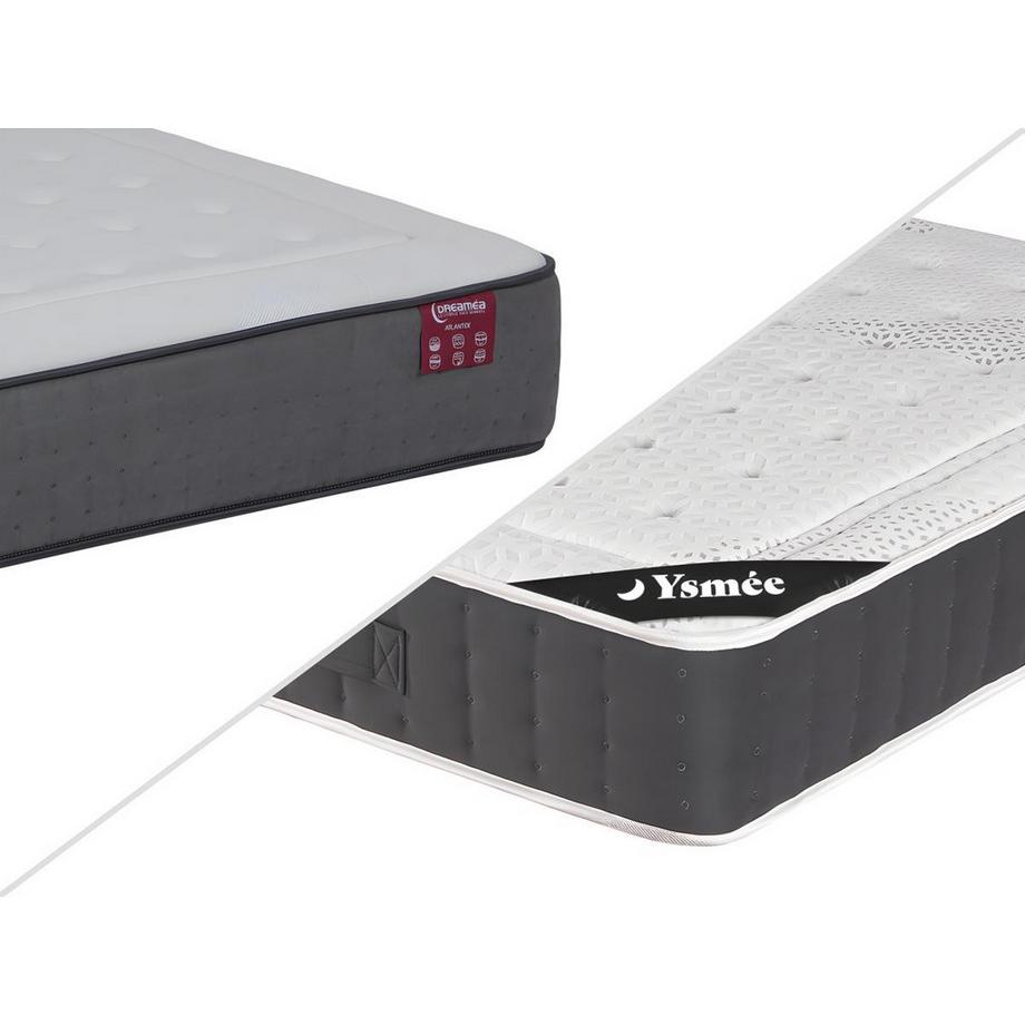 DREAMEA Set rete deco nel kit + materasso molle insacchettate memory sp. 27 cm 160 x 200 cm  - ATLANTIDE di YSMÉE  