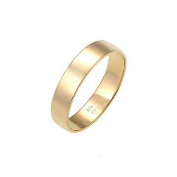 Ring Bandring Trauring Basic Hochzeit Paar 585 Gelbgold