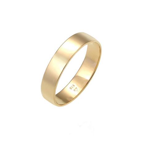 Elli  Ring Bandring Trauring Basic Hochzeit Paar 585 Gelbgold 