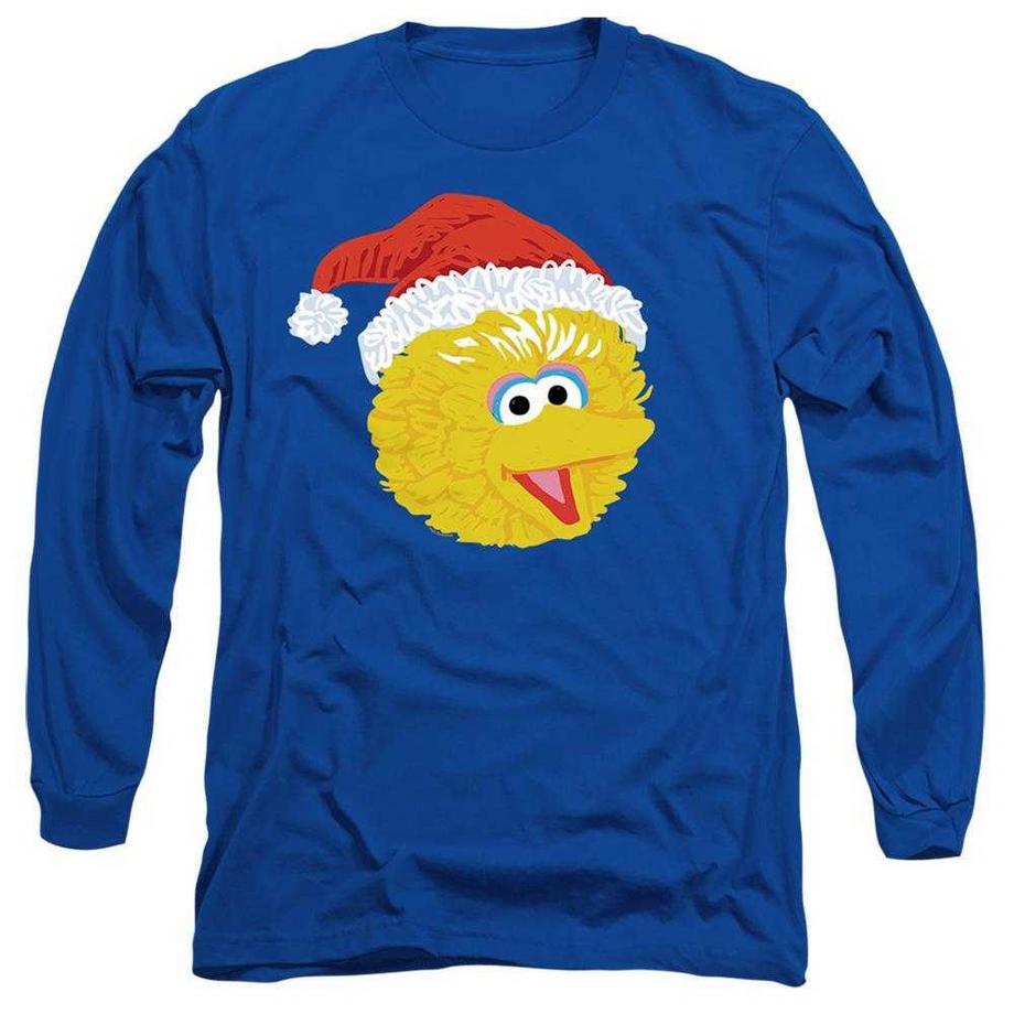 Maglietta Natale Big Bird Scarabocchio Manica Lunga