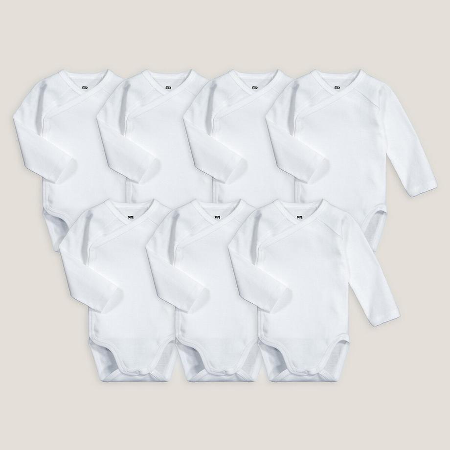La Redoute Collections  7er-Pack weisser Bodys zur Geburt mit langen Ärmeln 