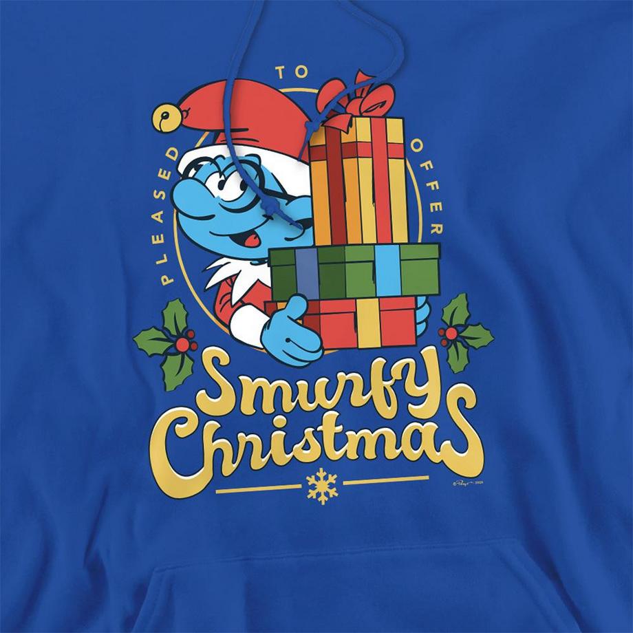 Puffi Felpa Con Cappuccio Natale Puffo  