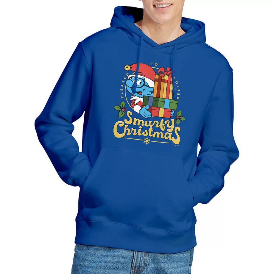Puffi Felpa Con Cappuccio Natale Puffo  