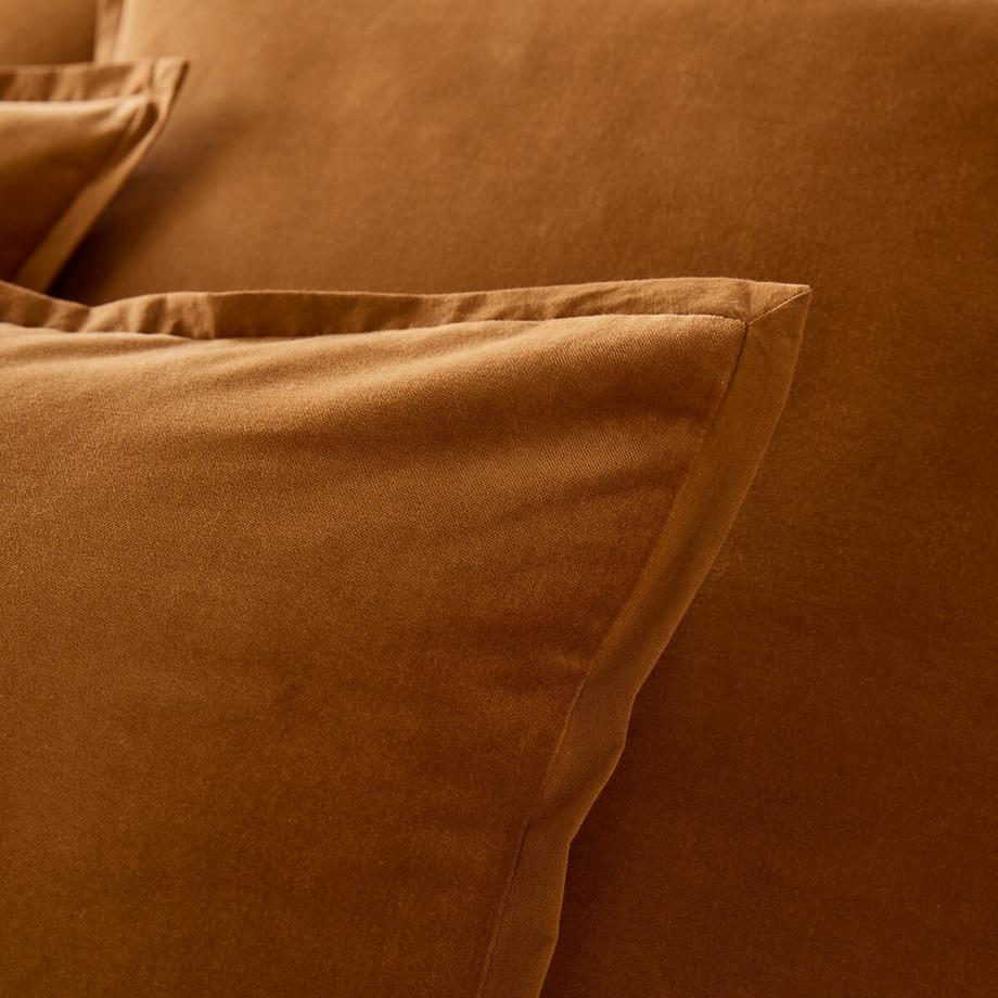 La Redoute Intérieurs Noria Zweiseitiger Velours Baumwolle Bettdeckenbezug  