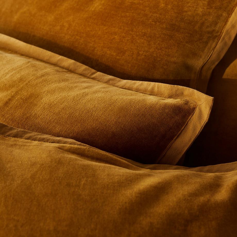 La Redoute Intérieurs Noria Zweiseitiger Velours Baumwolle Bettdeckenbezug  