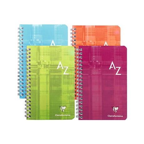 Clairefontaine CLAIREFONTAINE Spiralheft ass. 11x17cm 68699 5mm, A-Z 50 Blatt  