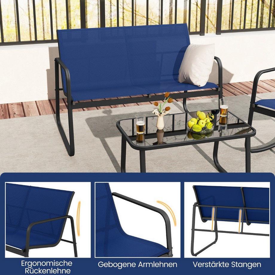 Northix Set altalena da patio da 4 pezzi  