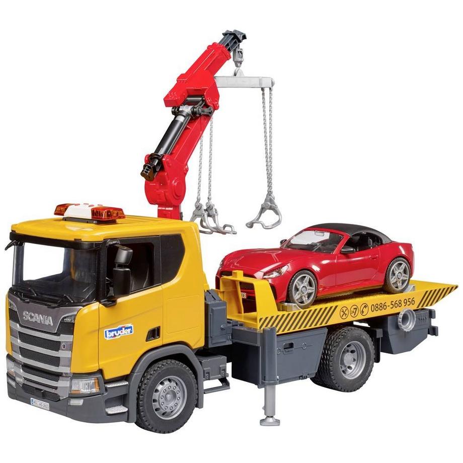 bruder  Scania Super 560R Abschlepp-LKW mit Roadster 