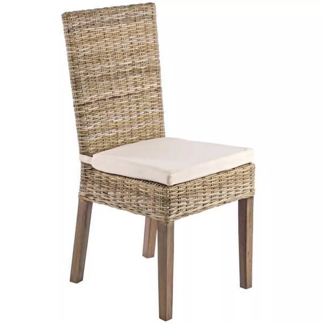 mutoni - Gartenstuhl Rattan mit Kissen Tavira, One Size