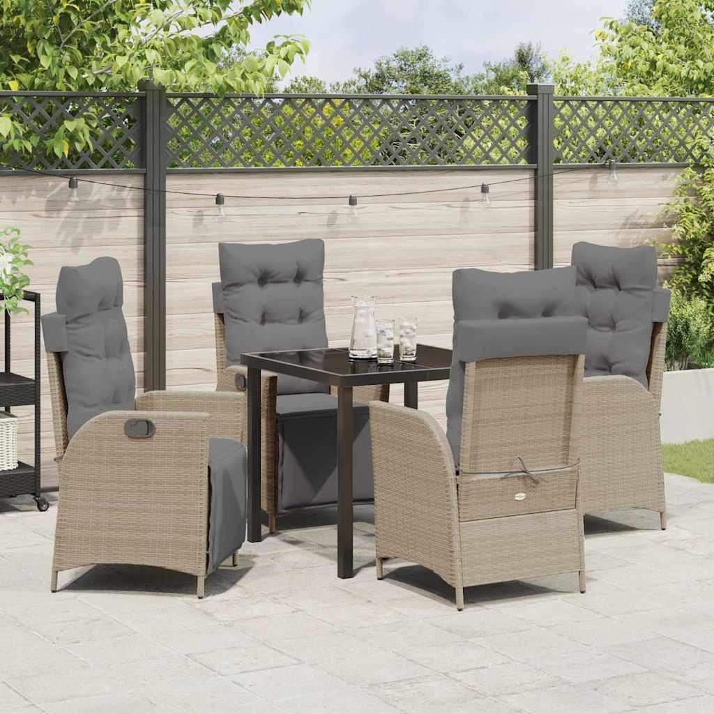 VidaXL Ensemble de salle à manger pour jardin poly rattan  