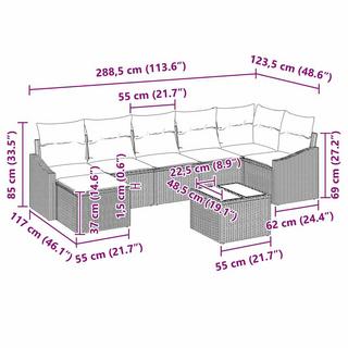 VidaXL Garten-sofa poly-rattan  
