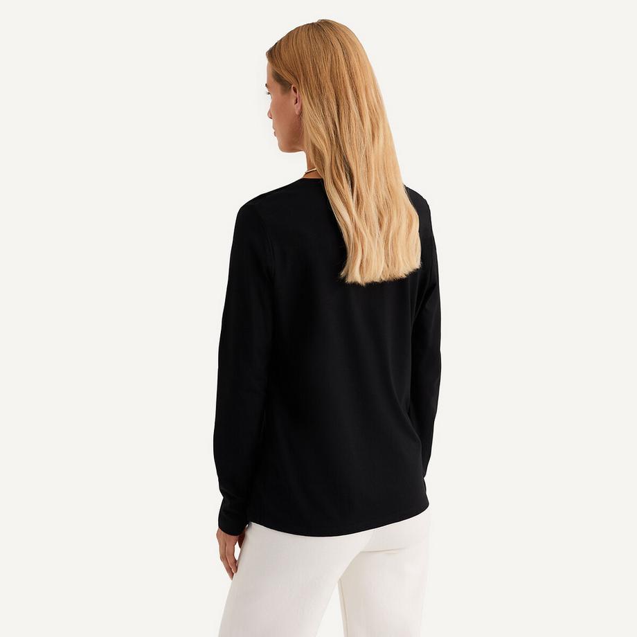 La Redoute Collections Langarm Rundhals Shirt  