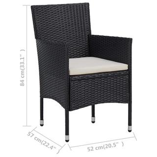 VidaXL set da pranzo da giardino Rattan  