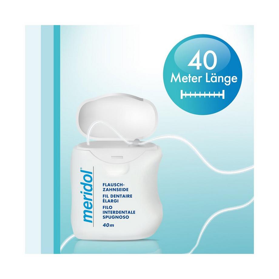 meridol  Flausch-Zahnseide, Schonende & Gründliche Reinigung Der Zahnzwischenräume 