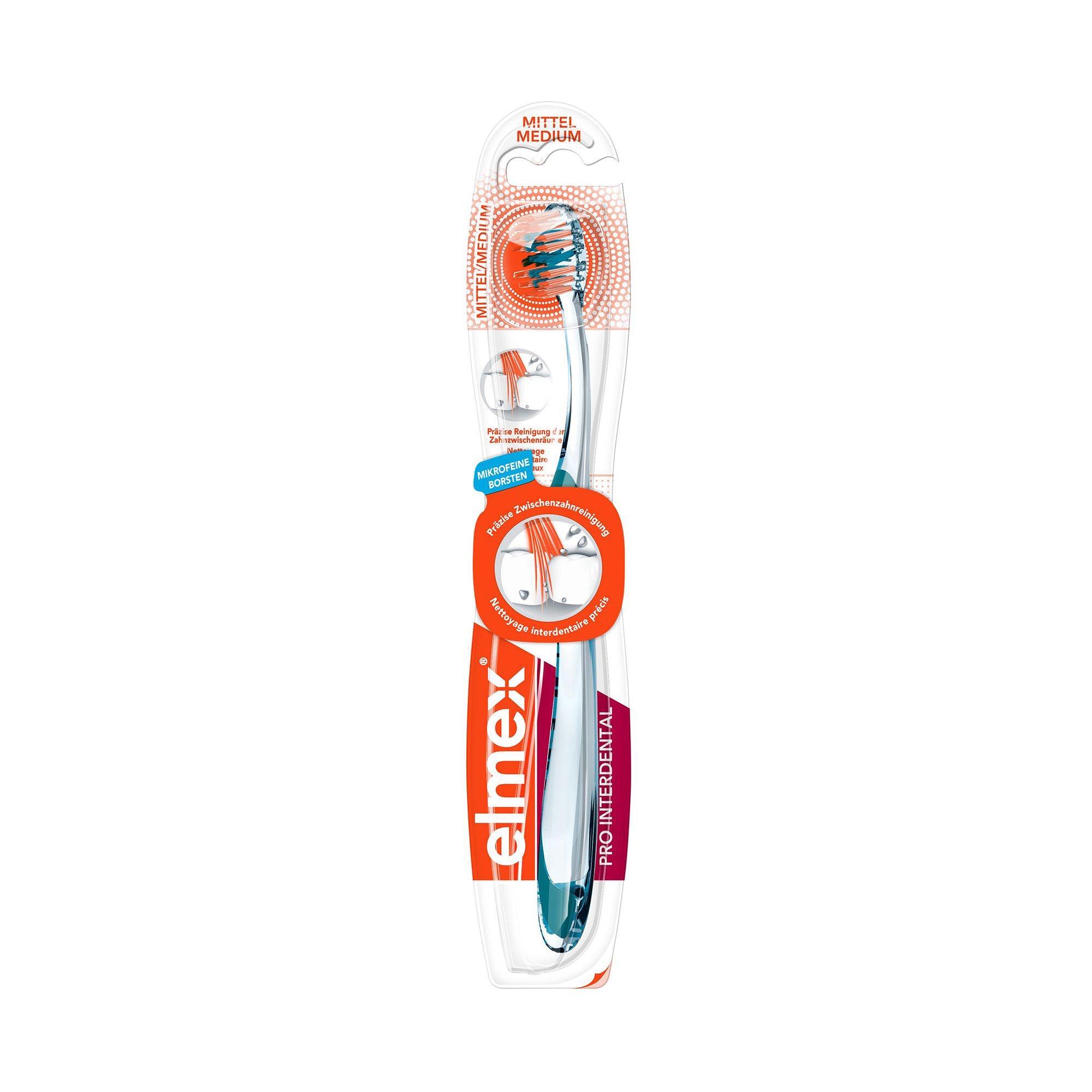 elmex PRO INTERDENTAL Pro Interdental Medio Spazzolino, Per Una Pulizia Interdentale Precisa 