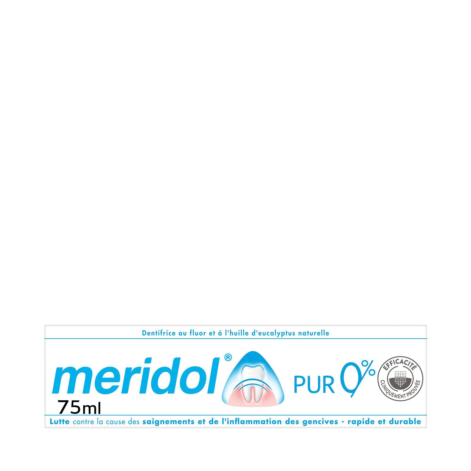 Image of meridol Pur Zahnpasta, Antibakterieller Effekt - 75ml