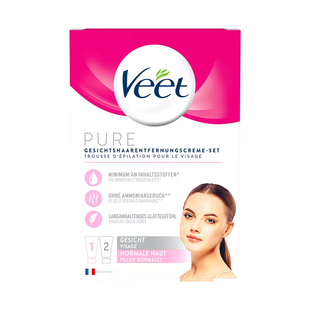 Veet Pure Haarentfern-Set Gesicht 2x50ml
