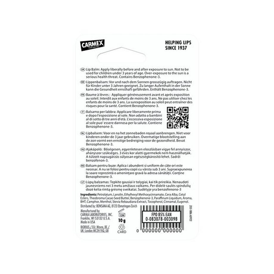 CARMEX Cherry Tube SPF 15 Tube De Baume À Lèvres Cerise SPF 15 