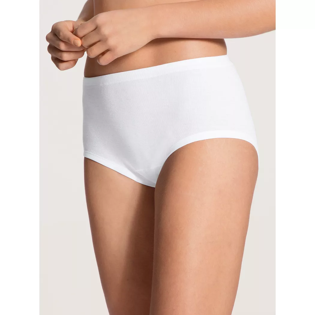 Calida Ajour Cotton Slip High Cut White 40