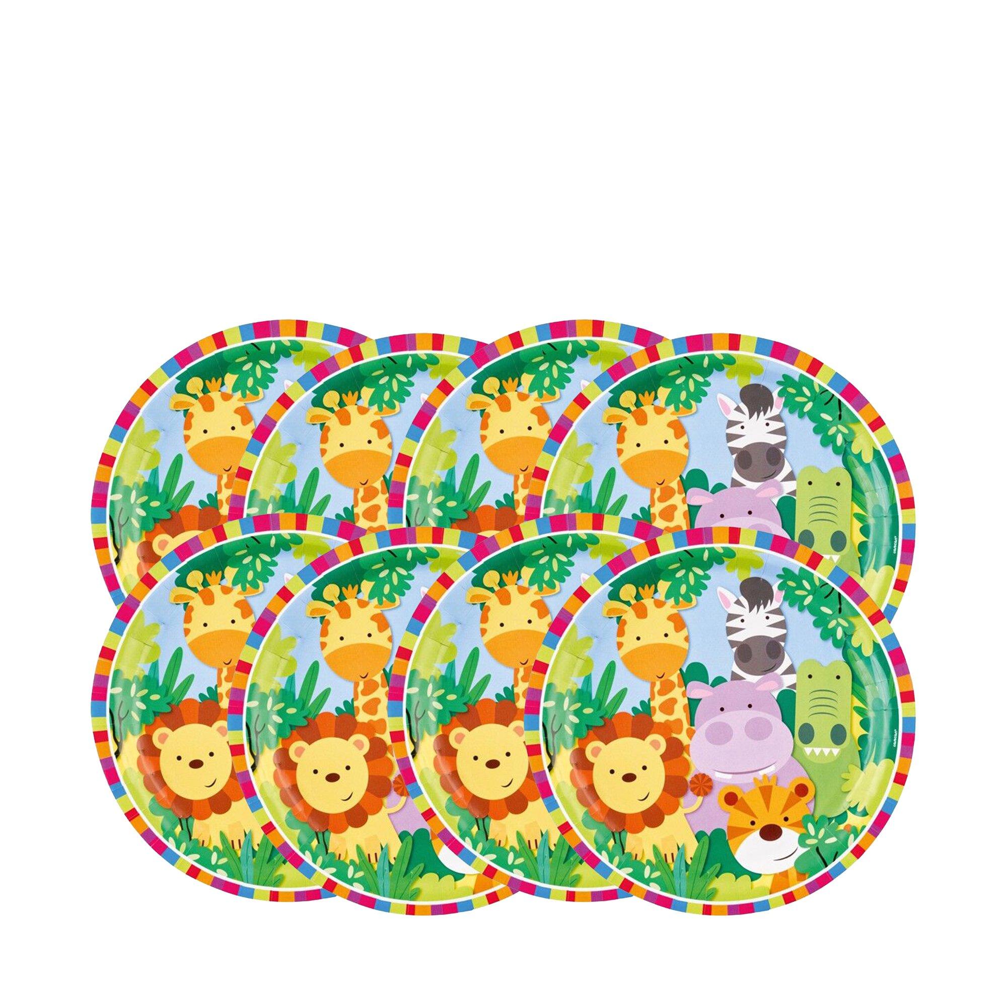 amscan  8 Piatti di cartone giungla 