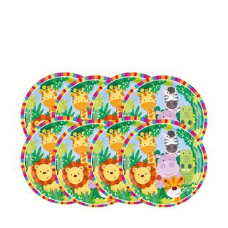 amscan  8 Piatti di cartone giungla 