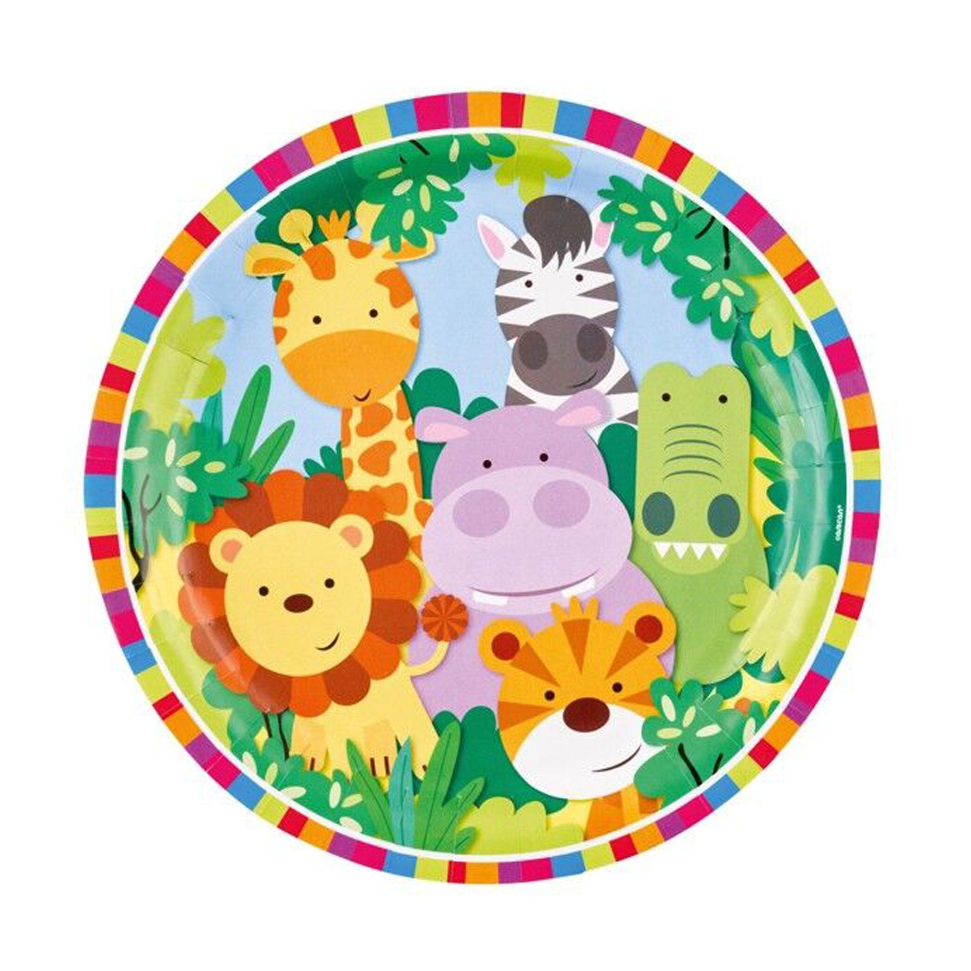 amscan  8 Piatti di cartone giungla 