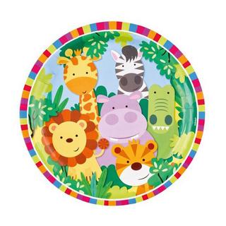 amscan  8 Piatti di cartone giungla 