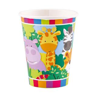 amscan  8 Gobelets en carton jungle 