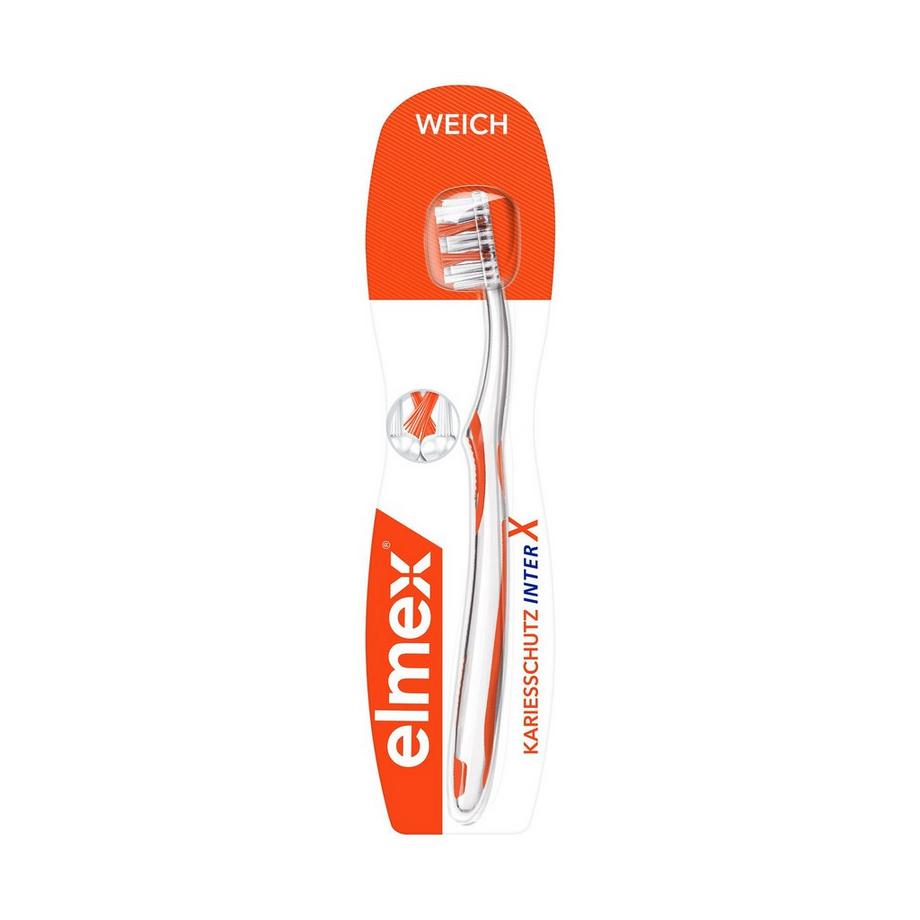 elmex  Kariesschutz Interx Weich Zahnbürste, Gründliche Reinigung Bis In Die Zahnzwischenräume 