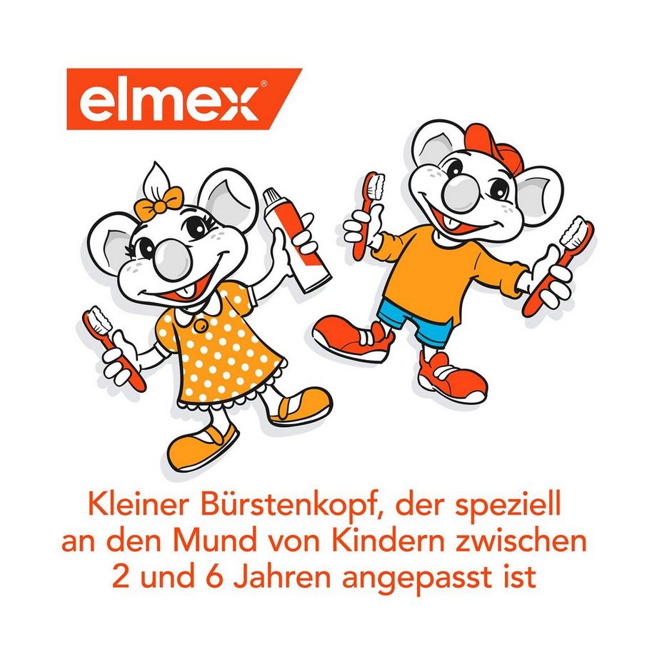 elmex  Kinder-Zahnbürste 2-6 Jahre Weich, Schonende Reinigung Der Milchzähne 