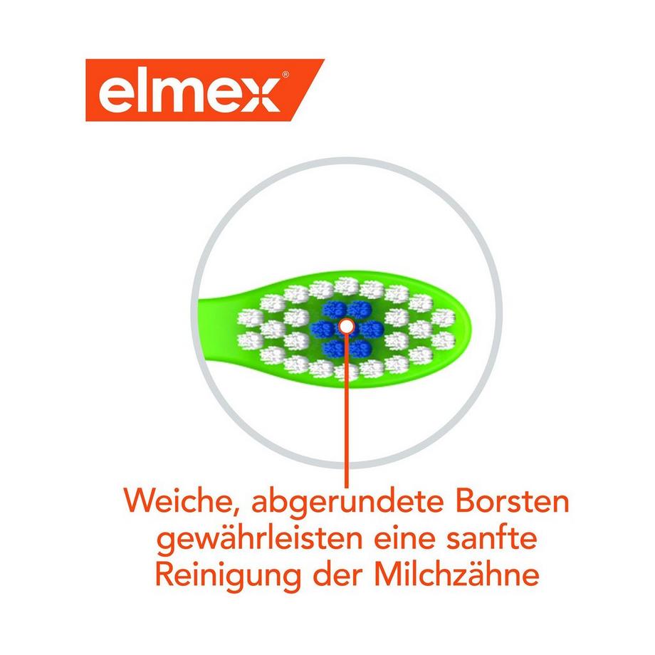 elmex  Kinder-Zahnbürste 2-6 Jahre Weich, Schonende Reinigung Der Milchzähne 