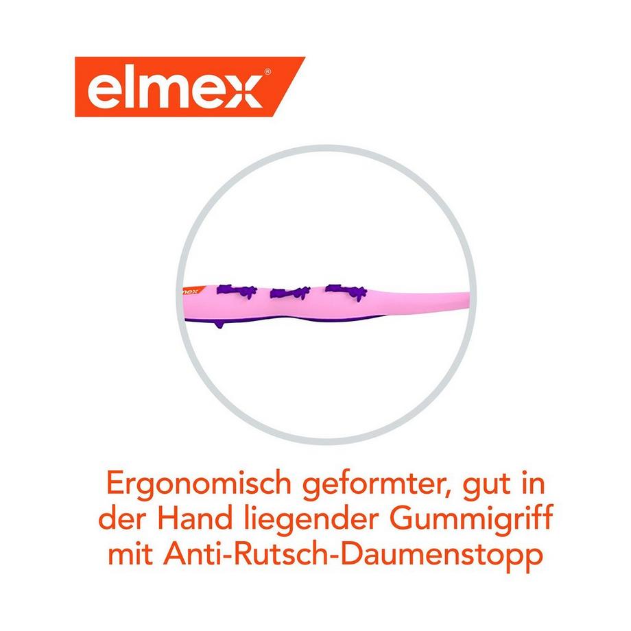 elmex  Lern-Zahnbürste 0-2 Jahre Weich Kinder-Zahnbürste, Sanfte Pflege & Reinigung Der Ersten Baby-Zähne 