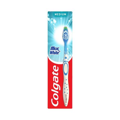 Colgate MAX WHITE MEDIUM Max White Brosse À Dents Medium, Pour Des Dents Naturellement Blanches 