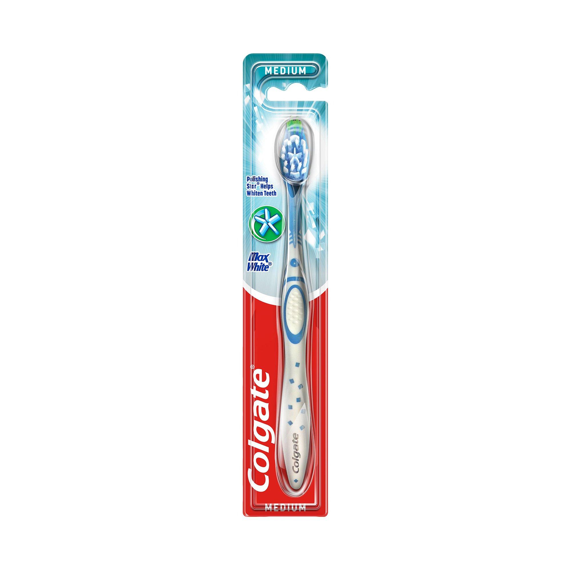 Colgate MAX WHITE MEDIUM Max White Spazzolino Medio, Per Denti Naturalmente Bianchi 