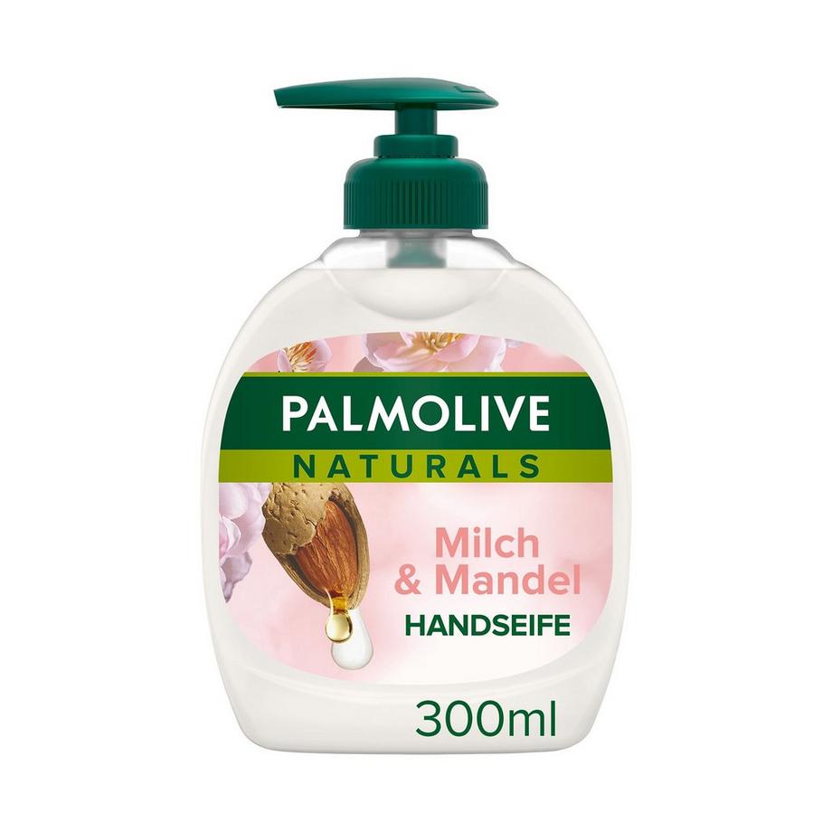 Palmolive Milch & Mandel Naturals Milch & Mandel Flüssigseife, Geschmeidige Hände Seifenspender 