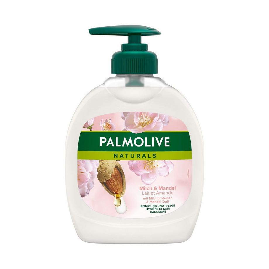 Palmolive Milch & Mandel Naturals Milch & Mandel Flüssigseife, Geschmeidige Hände Seifenspender 