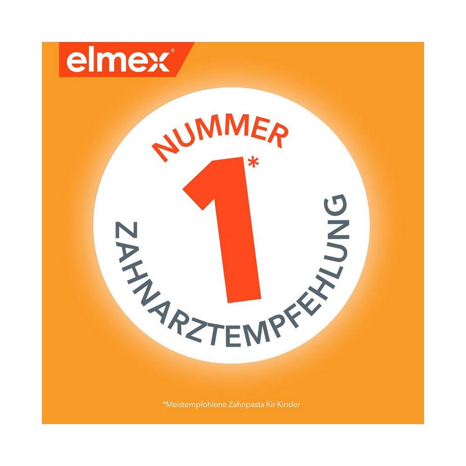 elmex KINDER Kinder 0-6 Jahre Zahnpasta, Dreifach-Schutzmechanismus Für Die Milchzähne, Duo 