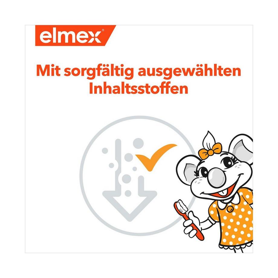 elmex KINDER Kinder 0-6 Jahre Zahnpasta, Dreifach-Schutzmechanismus Für Die Milchzähne, Duo 
