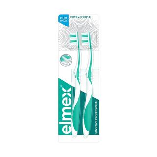 elmex Sensitive Professional Senstive Professional Extra Weich Zahnbürste, Sanfte Reinigung Extrem Empfindlicher Zähne, Duo 